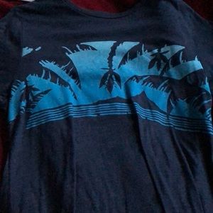 Grey palm tree tee